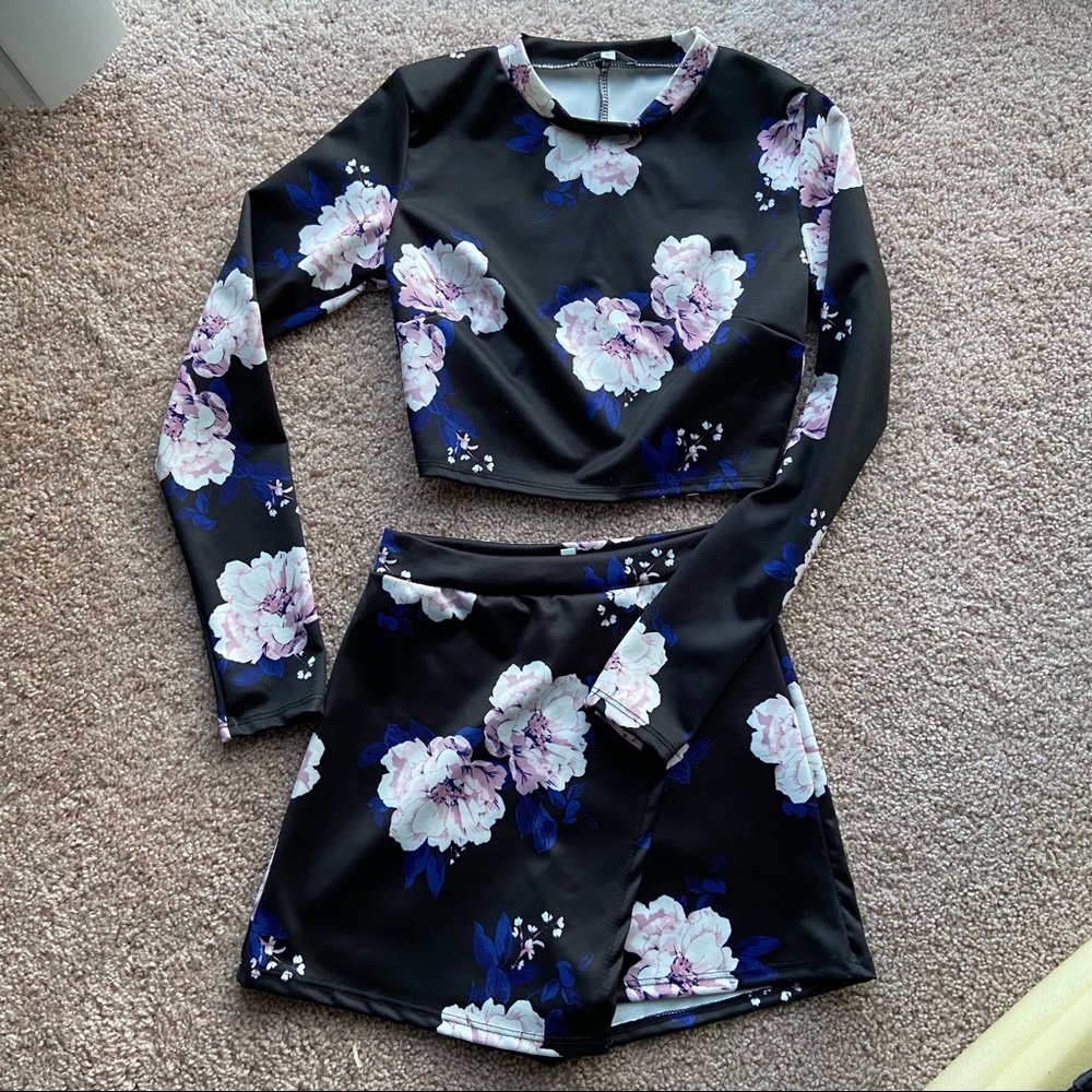 Two Piece Long Sleeve & Skort Set